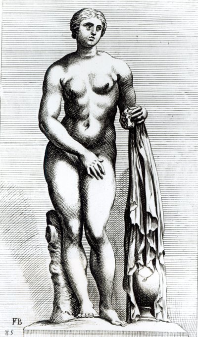 Venus emergiendo del baño, c.1653 de Francois Perrier